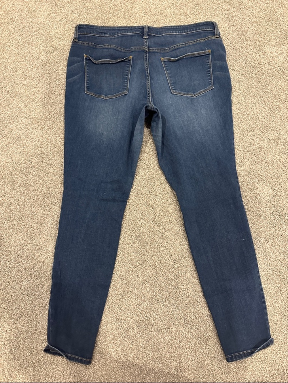 Universal Thread Dark Blue Distressed Jeggings - Picture 2 of 4
